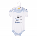 Hudson Baby 3pcs Bodysuit Short Sleeve Set (0-3m/3-6m/6-9m/9-12m)