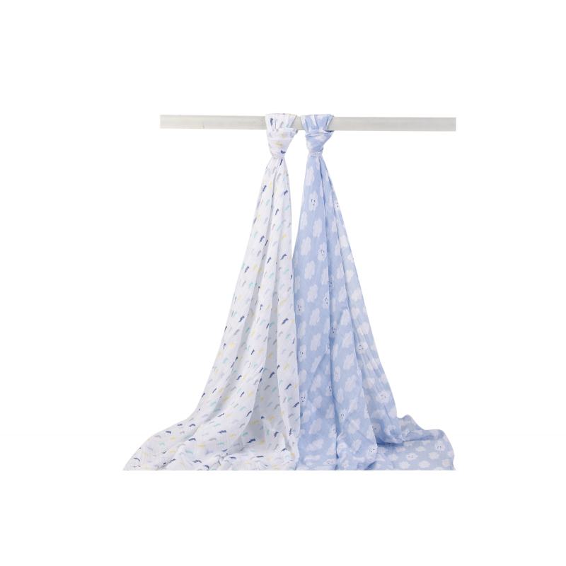 Hudson Baby 2pcs Muslin Swaddle Blanket