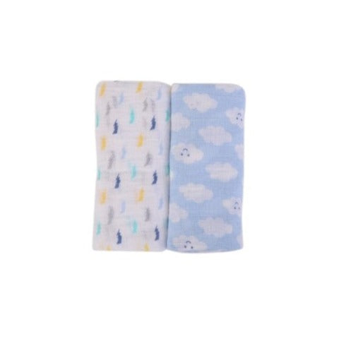 Hudson Baby 2pcs Muslin Swaddle Blanket