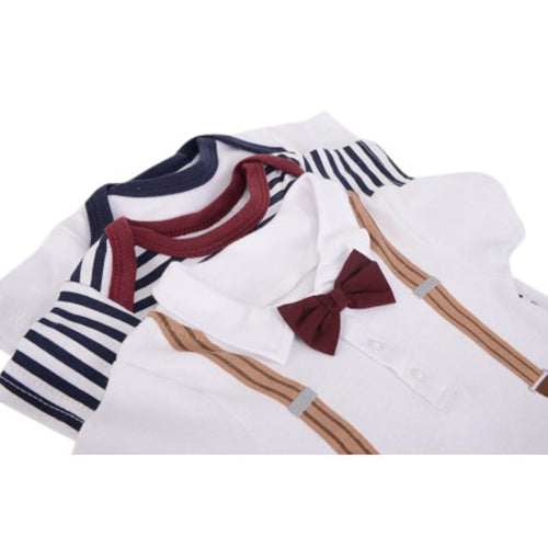 Hudson Baby 3pcs Bodysuit Short Sleeve Set (0-3m/3-6m/6-9m/9-12m)