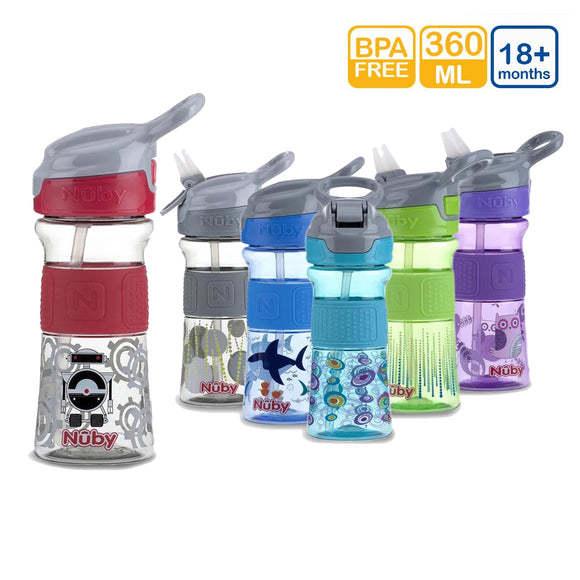 Nuby Soft Spout On-the-Go Sports Bottle with Push Button 360ml