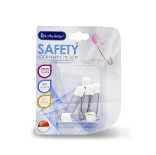 Lucky Baby Safety™ Lock Nappy Pins (5cm) (Bundle of 2)
