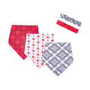 Hudson Baby 5pcs Bandana Bib & Headband Set-8