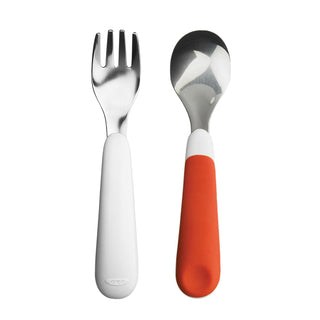 Buy orange OXO Tot Fork & Spoon Set