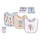 Hudson Baby 5pcs Bib And Sock Set (0-9m)-6