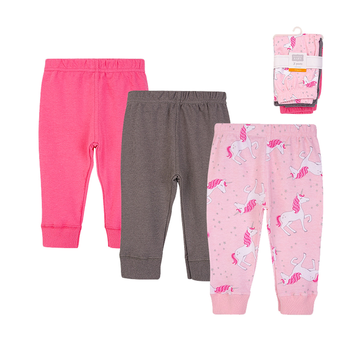 Hudson Baby 3pcs Baby Pant Set