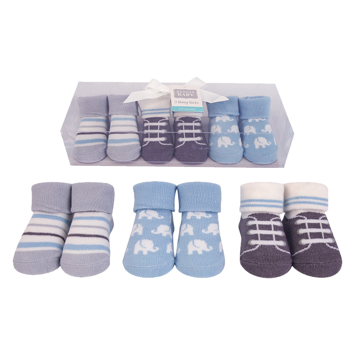 Hudson Baby 3 Pair Socks Gift Set