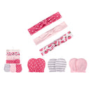 Hudson Baby 6pcs Headbands & Scratch Mittens Set-5