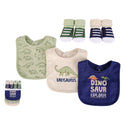 Hudson Baby 5pcs Bib And Sock Set (0-9m)