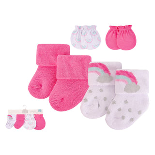 Buy rainbow Hudson Baby 4pcs Socks and Mittens Set