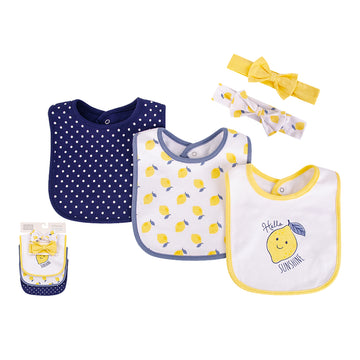 Hudson Baby 5pcs Bib And Headband Set