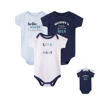 Buy mommys-man Hudson Baby 3pcs Bodysuit Short Sleeve Set (0-3m/3-6m/6-9m/9-12m)