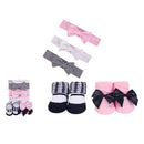 Hudson Baby 5pcs Headband & Socks Set (0-9M)-2