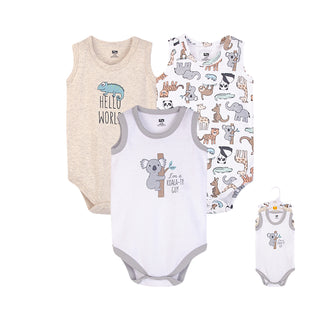 Buy zoo-animals Hudson Baby 3PC Sleeveless Bodysuit Set