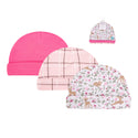 Hudson Baby 3pcs Cap Set (0-6M)