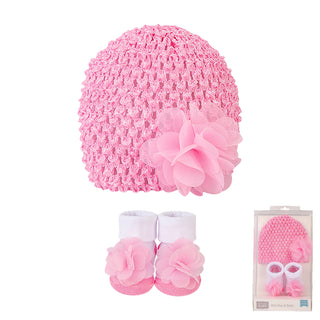 Buy three-flowers Hudson Baby 2pcs Knit Hat And Sock Set (0-9m)