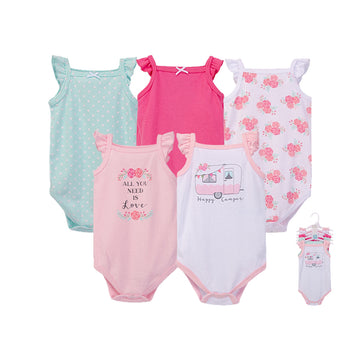 Hudson Baby 5pcs Vest Bodysuit Set - Rainbow