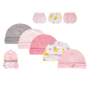 Hudson Baby 5pcs Cap & 3pcs Scratch Mitten Set (0-6m)-7