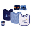 Hudson Baby 5pcs Bib And Sock Set (0-9m)-7