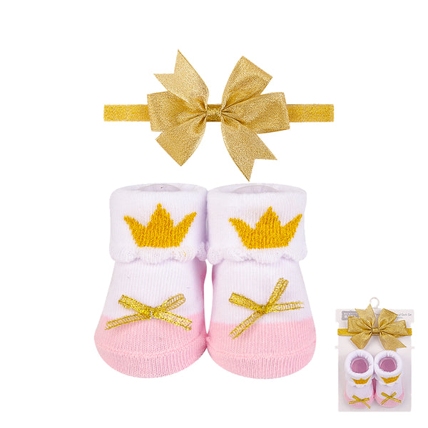 Hudson Baby 2pcs Headband & Socks Set