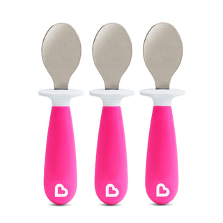 Buy pink Munchkin 3PK Raise Toddler Spoons