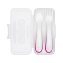 OXO Tot On-the-Go Plastic Fork and Spoon Set with Travel Case-2