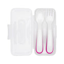 OXO Tot On-the-Go Plastic Fork and Spoon Set with Travel Case