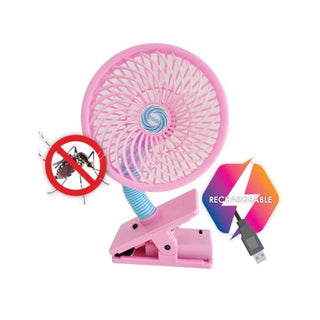 Buy pink Lucky Baby Multi Ultrasonic Rechargeable Mosquito Repellent + FAN (Promo)