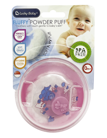 Fluff Powder Lucky Baby Fluffy Powder Puff With Case | Baby Kingdom Pte Ltd