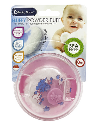 Buy pink Lucky Baby Fluffy Powder Puff With Case