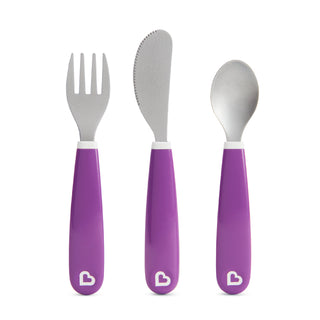 Buy purple Munchkin Splash Fork Knife Spoon