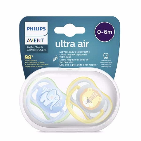 Philips Avent Premium Ultra Air Pacifier Twin Pack (0-6M / 6-18M / 18M+)