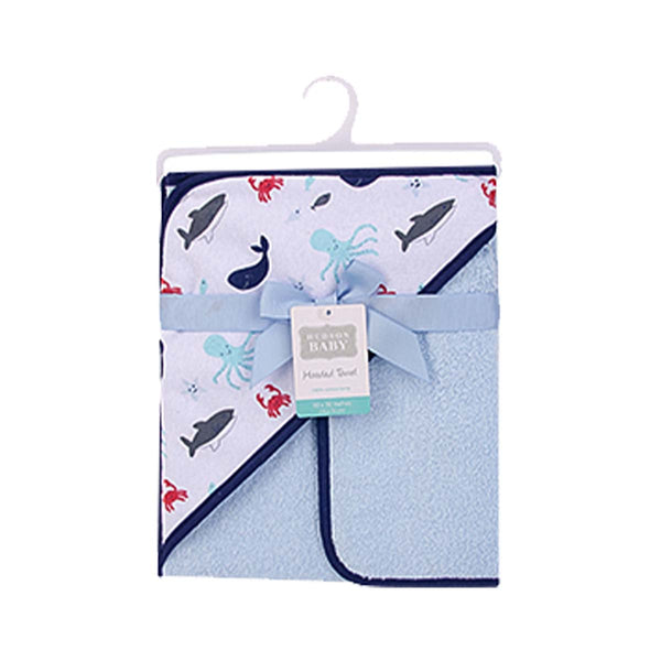 Hudson Baby 1pc Hooded Towel & Washcloths (Woven Terry)