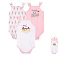 Hudson Baby 3PC Sleeveless Bodysuit Set-1