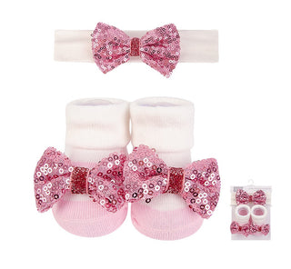 Buy sequin-bow Hudson Baby 2pcs Headband & Socks Set