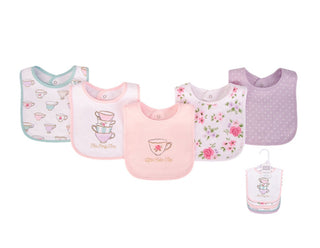 Buy tea-party Hudson Baby 5pcs Interlock Bib