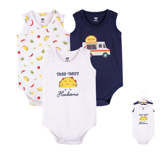 Hudson Baby 3PC Sleeveless Bodysuit Set