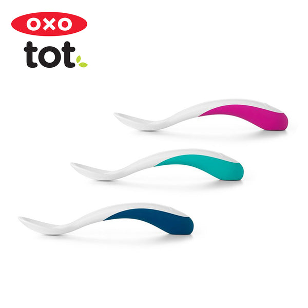 OXO Tot On-the-Go Plastic Fork and Spoon Set with Travel Case