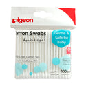 Pigeon Baby Cotton Swabs Plastic Stem (100pcs Per Pack)