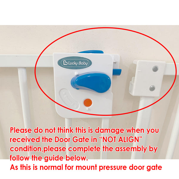 Lucky Baby SG03 Smart System Swing Back Steel Gate - White (Promo)
