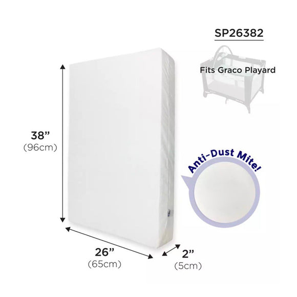 Graco Pack 'n' Play On The Go Playard With Bassinet - Stratus (Free 2 Foam Mattress + Quilted Sheet)