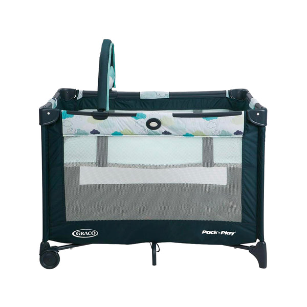 Graco Pack 'n' Play On The Go Playard With Bassinet - Stratus (Free 2 Foam Mattress + Quilted Sheet)