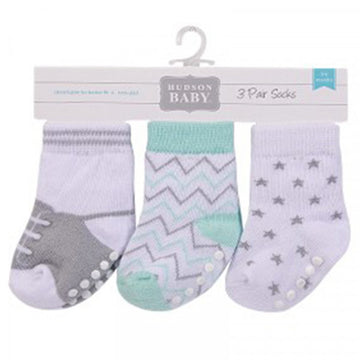 Hudson Baby 3pcs Socks With Non-Skid - 0