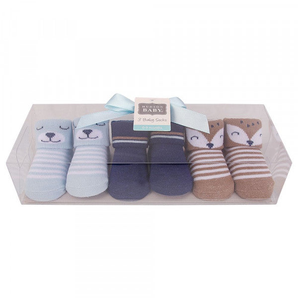 Hudson Baby 3 Pair Socks Gift Set