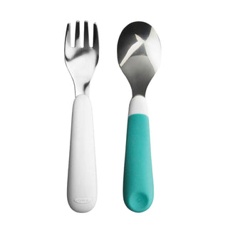 Buy teal OXO Tot Fork & Spoon Set
