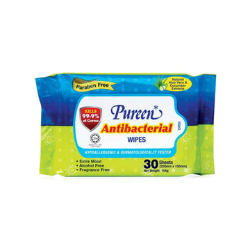 Pureen Antibacterial Wipes 8x30's