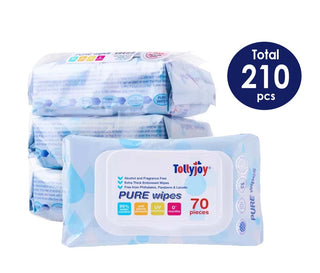 Tollyjoy Unscented Pure Wipes (70pcs x 3) (Promo)